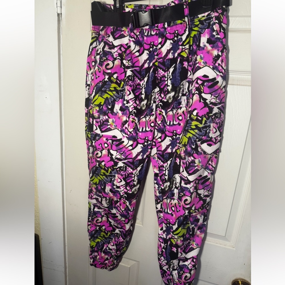 VIP Multicolor Abstract Cargo Jogger Pants 15/32